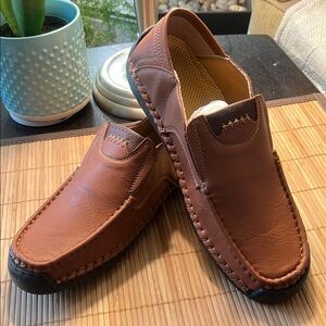 Men's Brown Leather Loafers